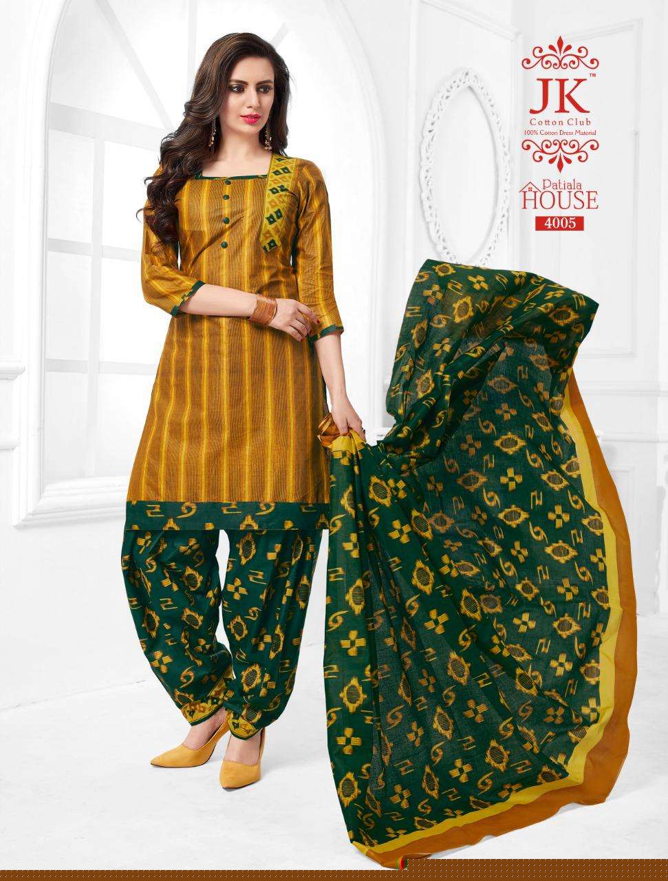 PATIYALA HOUSE VOL-4 BY JK COTTON CLUB 4001 TO 4020 SERIES BEAUTIFUL COLORFUL STYLISH PRETTY PARTY WEAR CASUAL WEAR OCCASIONAL WEAR COTTON PRINTED DRESSES AT WHOLESALE PRICE