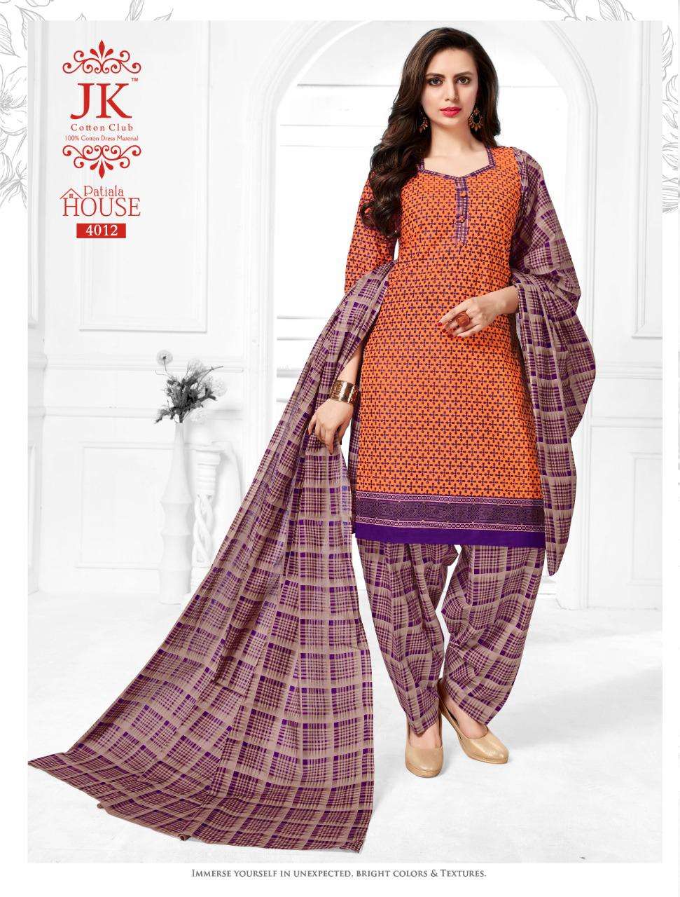 PATIYALA HOUSE VOL-4 BY JK COTTON CLUB 4001 TO 4020 SERIES BEAUTIFUL COLORFUL STYLISH PRETTY PARTY WEAR CASUAL WEAR OCCASIONAL WEAR COTTON PRINTED DRESSES AT WHOLESALE PRICE