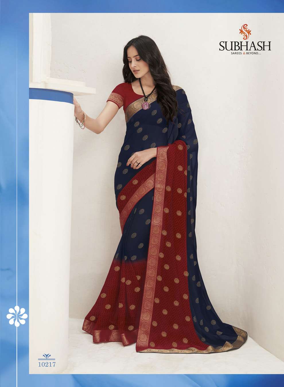 GAURI BY SUBHASH SAREES 10201 TO 10225 SERIES INDIAN TRADITIONAL WEAR COLLECTION BEAUTIFUL STYLISH FANCY COLORFUL PARTY WEAR & OCCASIONAL WEAR GEORGETTE/CHIFFON EMBROIDERED SAREES AT WHOLESALE PRICE