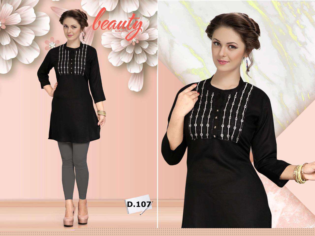 KANIKA BY HONEY 101 TO 110 SERIES BEAUTIFUL STYLISH FANCY COLORFUL CASUAL WEAR & ETHNIC WEAR & READY TO WEAR 140 GM RAYON PRINTED KURTIS AT WHOLESALE PRICE