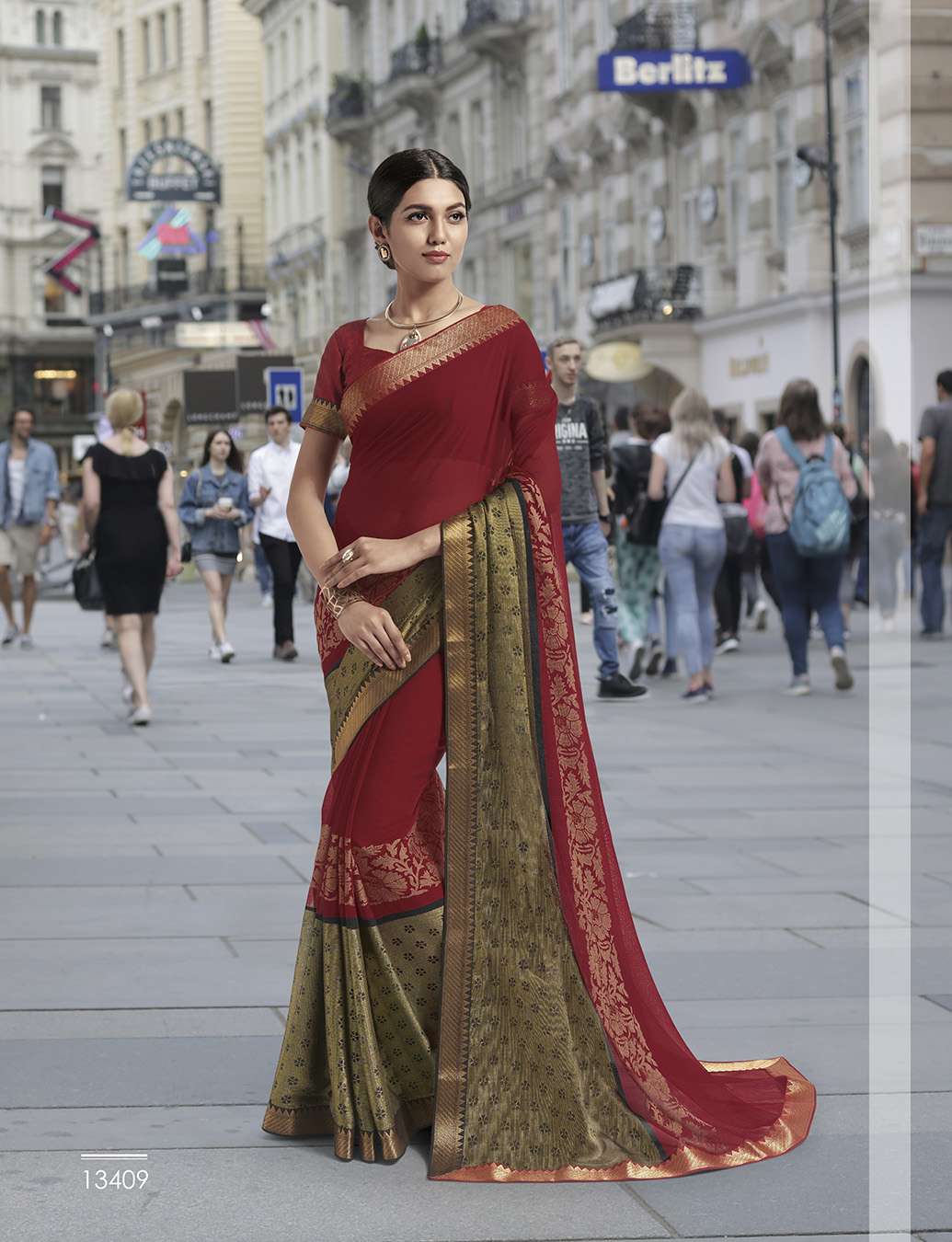 VINTAGE VOL-9 BY SUBHASH SAREES 13401 TO 13428 SERIES INDIAN TRADITIONAL WEAR COLLECTION BEAUTIFUL STYLISH FANCY COLORFUL PARTY WEAR & OCCASIONAL WEAR COTTON/SATIN/BRASSO SAREES AT WHOLESALE PRICE