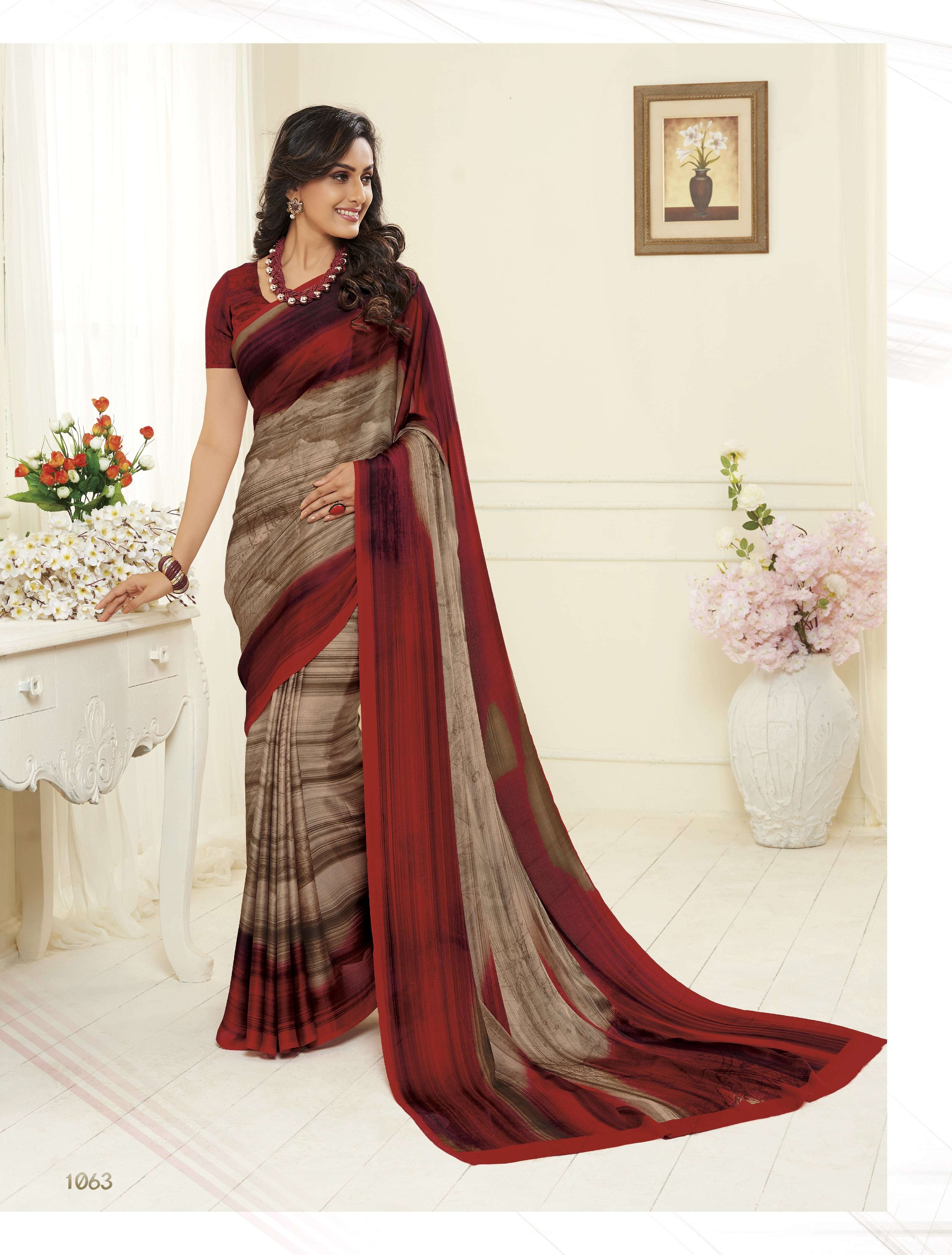 KIARA BY SUBHASH SAREES 1051 TO 1068 SERIES INDIAN TRADITIONAL WEAR COLLECTION BEAUTIFUL STYLISH FANCY COLORFUL PARTY WEAR & OCCASIONAL WEAR CREPE SATIN EMBROIDERED SAREES AT WHOLESALE PRICE