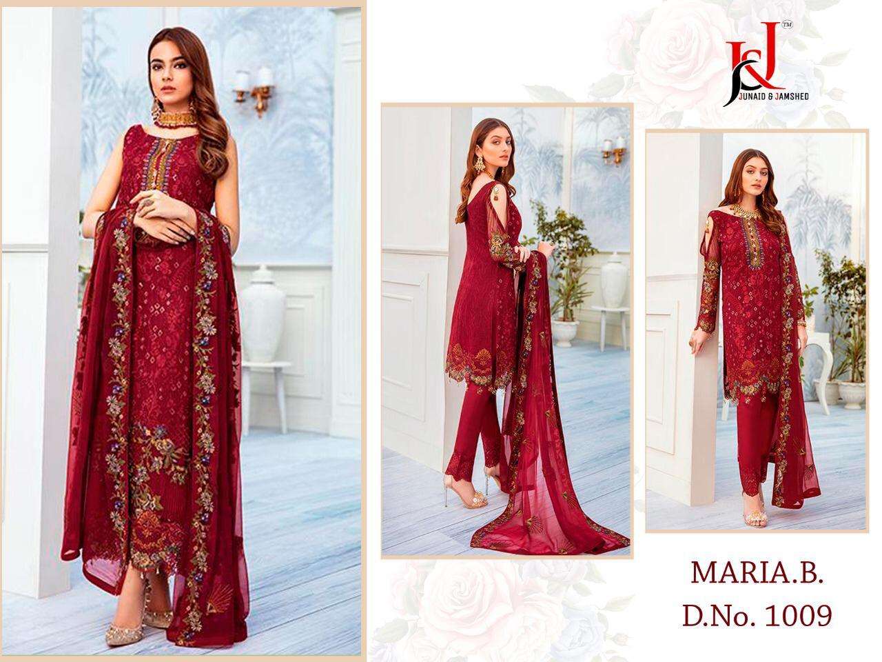 MARIA.B HIT DESIGNS BY J AND J 1209 TO 1210 SERIES PAKISTANI SUITS BEAUTIFUL FANCY COLORFUL STYLISH PARTY WEAR & OCCASIONAL WEAR FAUX GEORGETTE WITH EMBROIDERY DRESSES AT WHOLESALE PRICE