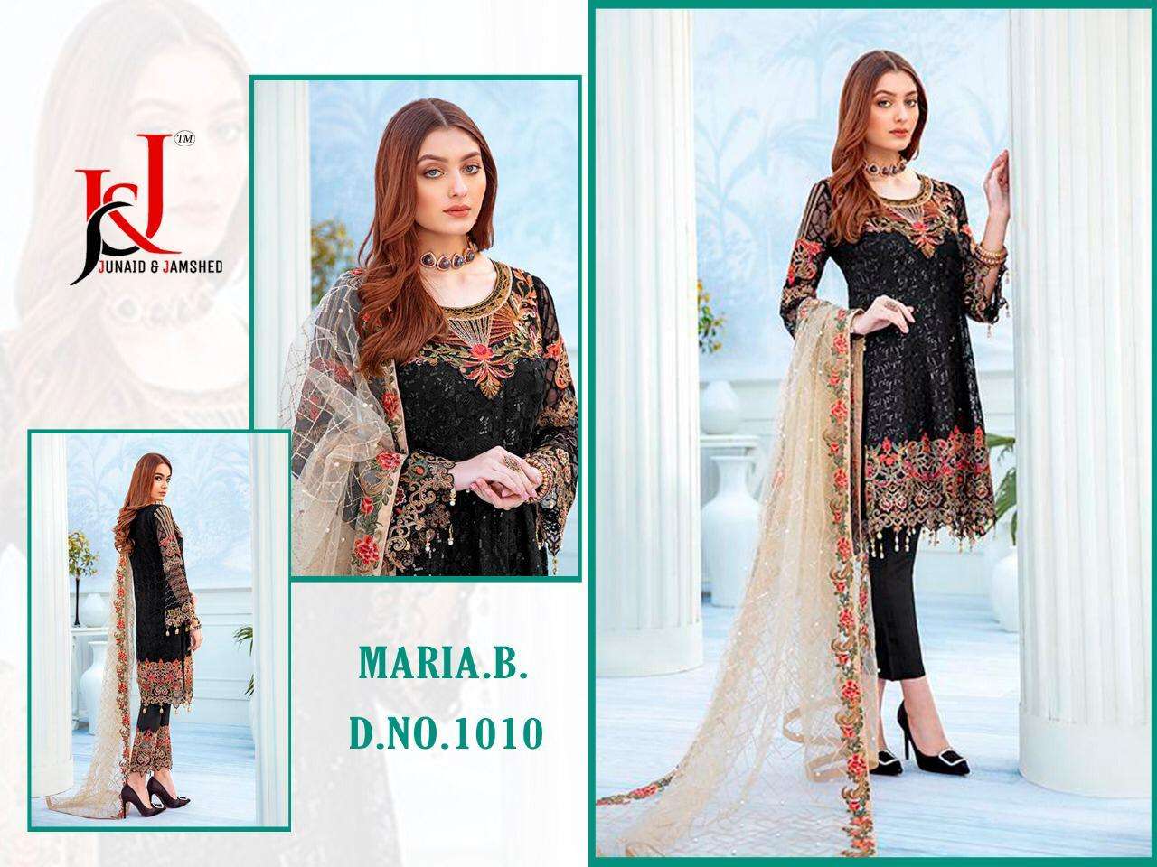 MARIA.B HIT DESIGNS BY J AND J 1209 TO 1210 SERIES PAKISTANI SUITS BEAUTIFUL FANCY COLORFUL STYLISH PARTY WEAR & OCCASIONAL WEAR FAUX GEORGETTE WITH EMBROIDERY DRESSES AT WHOLESALE PRICE