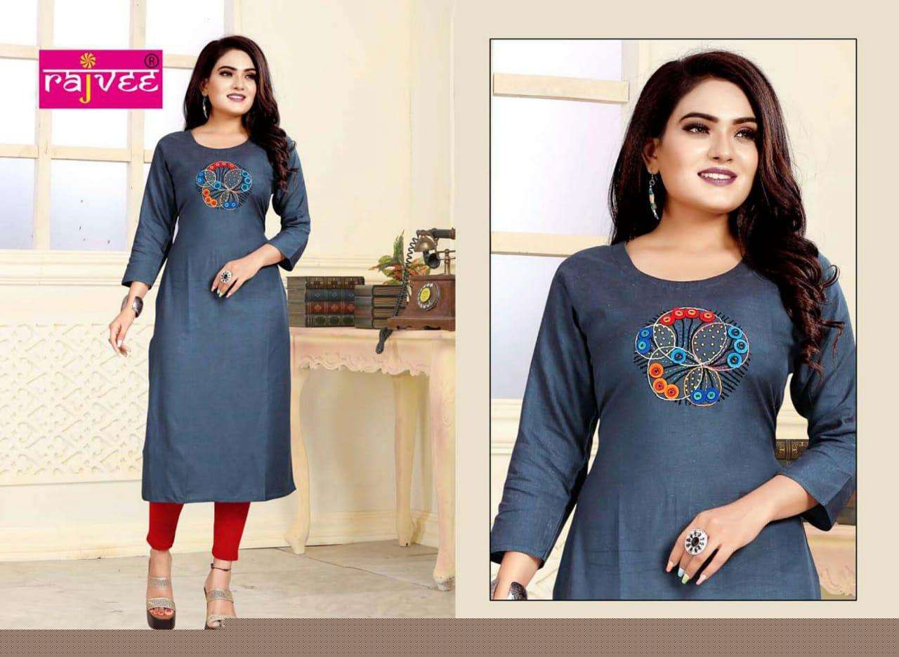 SUHANI BY RAJVEE 01 TO 04 SERIES BEAUTIFUL STYLISH COLORFUL FANCY PARTY WEAR & ETHNIC WEAR & READY TO WEAR RAYON FLEX KURTIS AT WHOLESALE PRICE