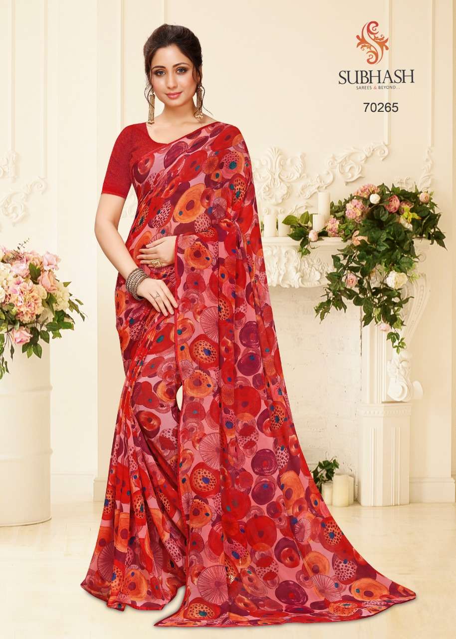 MIX GEORGETTE SAREES BY SUBHASH SAREES INDIAN TRADITIONAL WEAR COLLECTION BEAUTIFUL STYLISH FANCY COLORFUL PARTY WEAR & OCCASIONAL WEAR FANCY SAREES AT WHOLESALE PRICE
