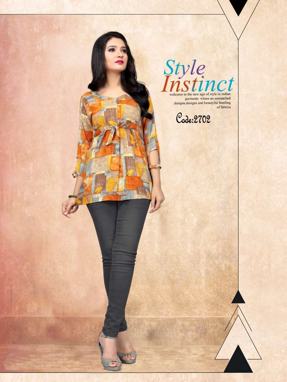 KITTY PARTY VOL-8 BY WATERMELON 2701 TO 2710 SERIES STYLISH FANCY BEAUTIFUL COLORFUL CASUAL WEAR & ETHNIC WEAR RAYON PRINTED 14 KG TOPS AT WHOLESALE PRICE