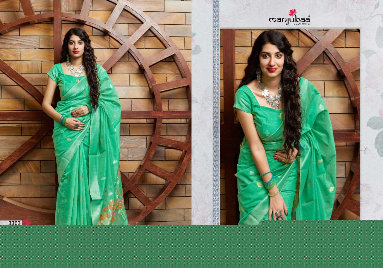 MANJARI SILK BY MANJUBAA CLOTHING 3301 TO 3305 SERIES INDIAN TRADITIONAL WEAR COLLECTION BEAUTIFUL STYLISH FANCY COLORFUL PARTY WEAR & OCCASIONAL WEAR SILK SAREES AT WHOLESALE PRICE