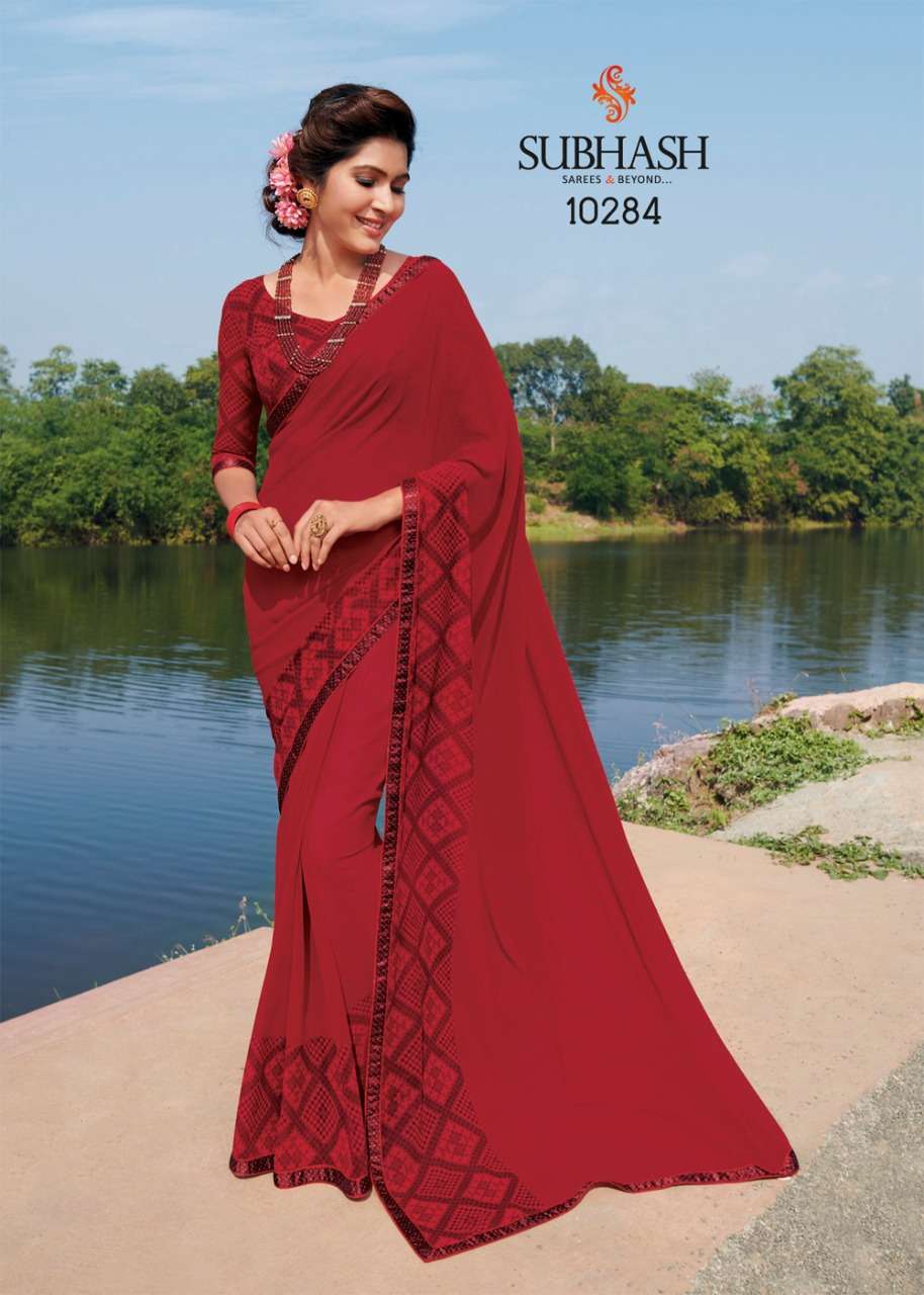 GAURI VOL-2 BY SUBHASH SAREES 10271 TO 10294 SERIES INDIAN TRADITIONAL WEAR COLLECTION BEAUTIFUL STYLISH FANCY COLORFUL PARTY WEAR & OCCASIONAL WEAR HEAVY GEORGETTE SAREES AT WHOLESALE PRICE