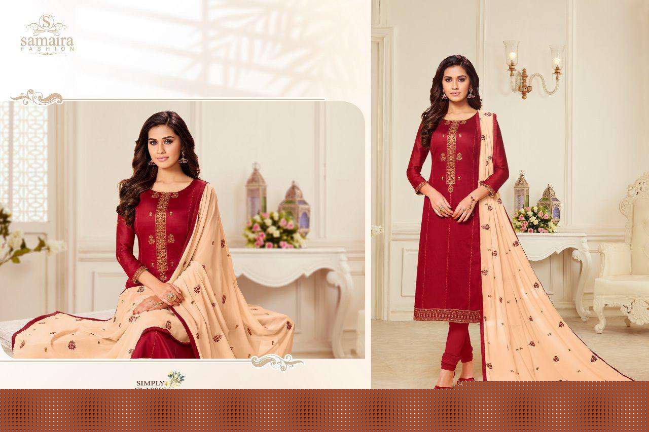 ZEEBA BY SAMIAR FASHION 1305 TO 1312 SERIES BEAUTIFUL SUITS COLORFUL STYLISH FANCY CASUAL WEAR & ETHNIC WEAR JAM SILK COTTON WITH EMBROIDERY DRESSES AT WHOLESALE PRICE
