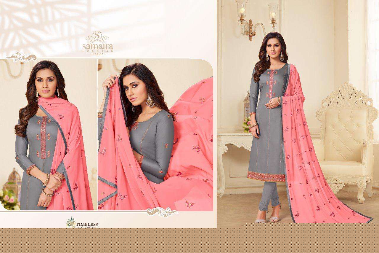 ZEEBA BY SAMIAR FASHION 1305 TO 1312 SERIES BEAUTIFUL SUITS COLORFUL STYLISH FANCY CASUAL WEAR & ETHNIC WEAR JAM SILK COTTON WITH EMBROIDERY DRESSES AT WHOLESALE PRICE