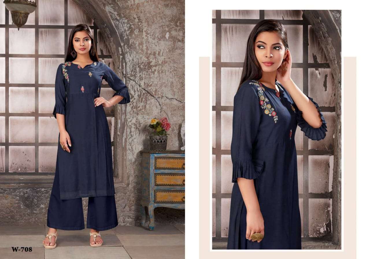 MALANG BY SNAP STYLE 705 TO 708 SERIES BEAUTIFUL STYLISH FANCY COLORFUL CASUAL WEAR & ETHNIC WEAR & READY TO WEAR VISCOSE MUSLIN PRINTED KURTIS AT WHOLESALE PRICE