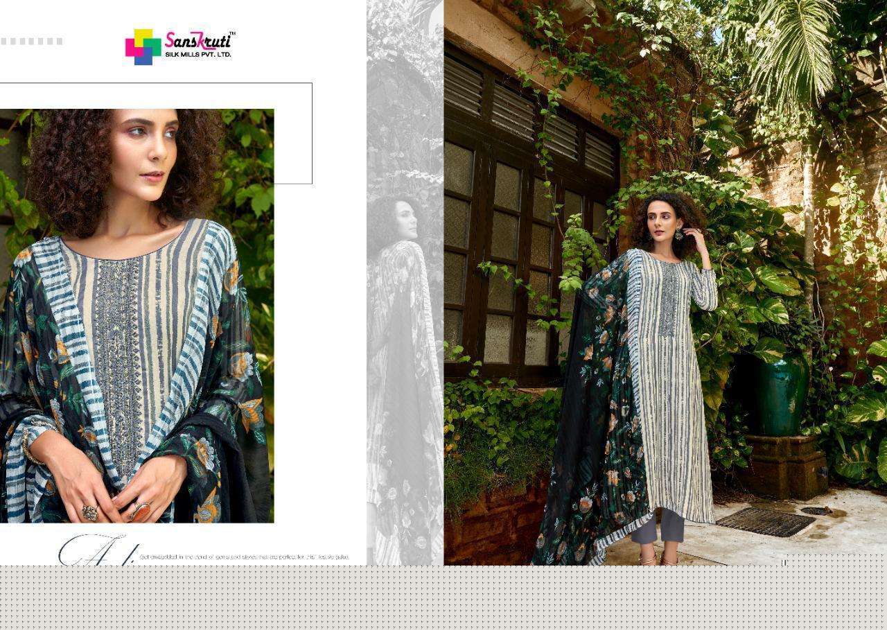 JULIET BY SANSKRUTI SILK MILLS 720 TO 729 SERIES BEAUTIFUL SUITS STYLISH FANCY COLORFUL CASUAL WEAR & ETHNIC WEAR PURE PASHMINA WITH WORK DRESSES AT WHOLESALE PRICE