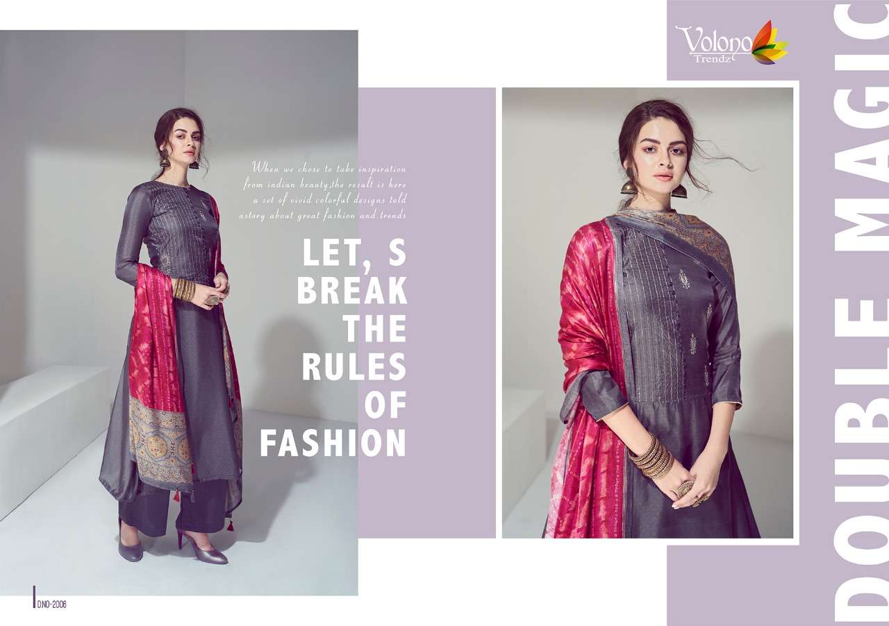 ELAN VOL-2 BY VOLONO TRENDZ 2001 TO 2007 SERIES BEAUTIFUL SUITS STYLISH FANCY COLORFUL PARTY WEAR & OCCASIONAL WEAR PURE PAHSMINA DRESSES AT WHOLESALE PRICE
