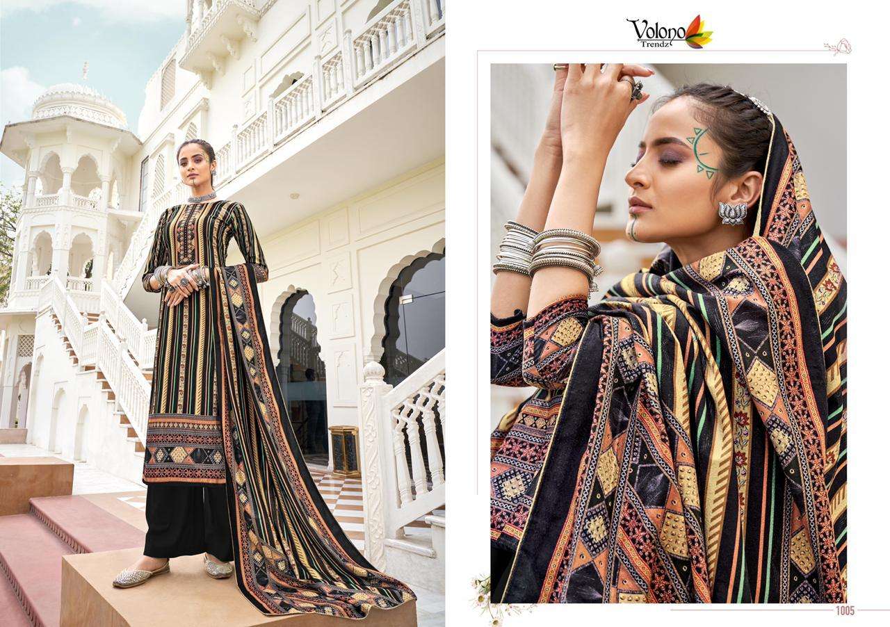 VELVET BY VOLONO TRENDZ 1001 TO 1006 SERIES BEAUTIFUL SUITS STYLISH COLORFUL FANCY CASUAL WEAR & ETHNIC WEAR 9000 VELVET DIGITAL PRINTED DRESSES AT WHOLESALE PRICE