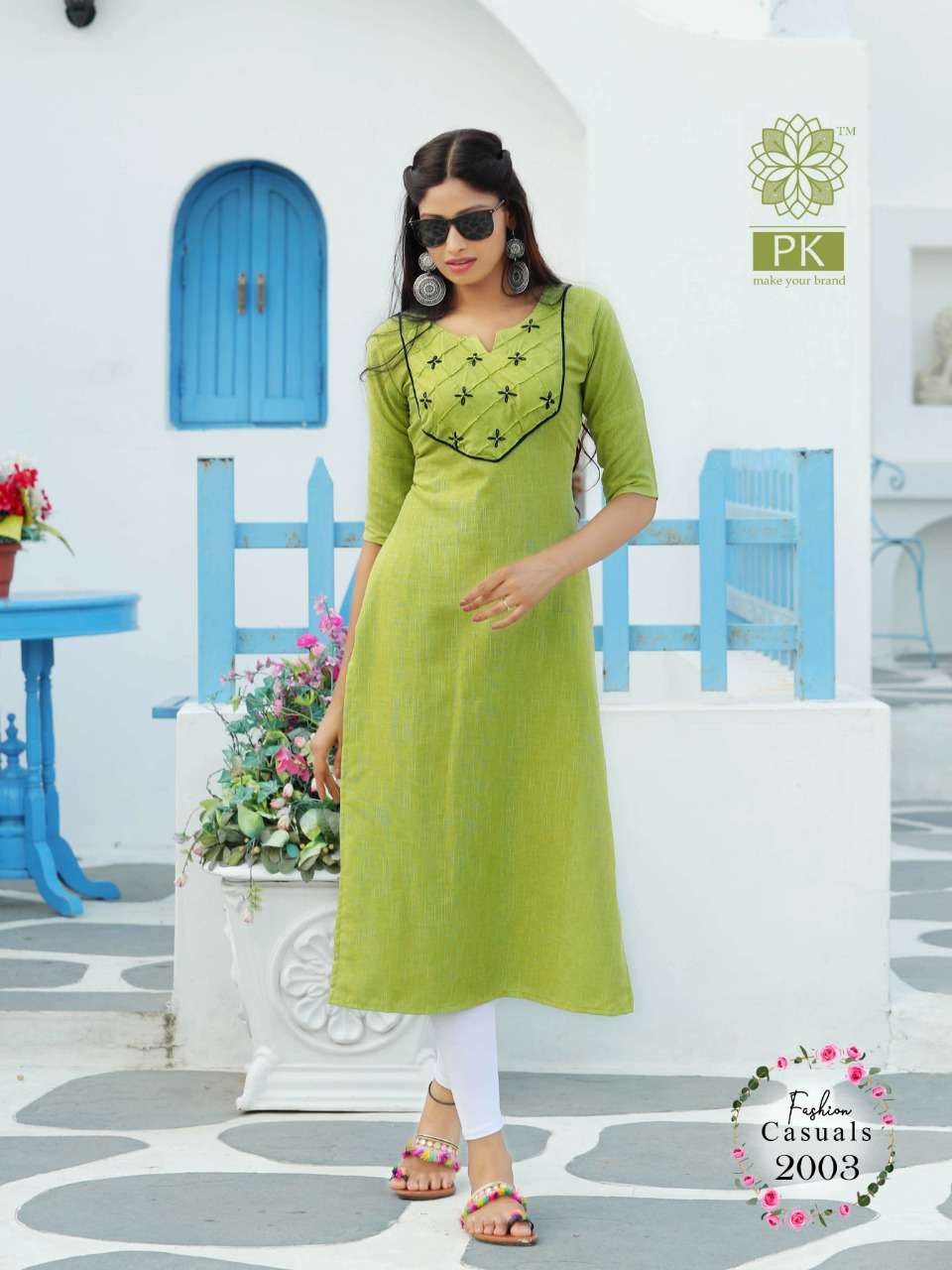 FASHION CASUAL VOL-2 BY PK 2001 TO 2006 SERIES STYLISH FANCY BEAUTIFUL COLORFUL CASUAL WEAR & ETHNIC WEAR WEAVED RAYON WITH MANUAL WORK KURTIS AT WHOLESALE PRICE