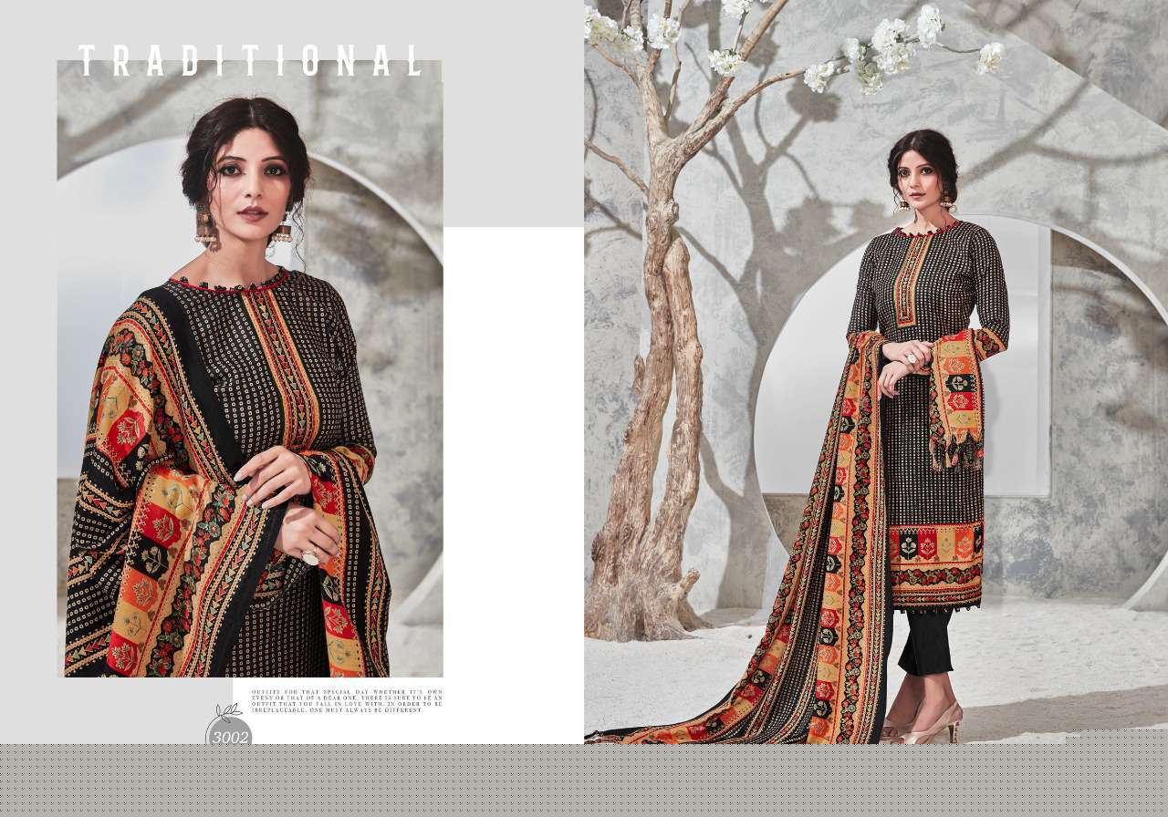 ZAREEN VOL-3 BY CHANDRA FASHION 3001 TO 3008 SERIES Z BEAUTIFUL PAKISTANI SUITS COLORFUL STYLISH FANCY CASUAL WEAR & ETHNIC WEAR PURE PASHMINA DESIGNER PRINT DRESSES AT WHOLESALE PRICE