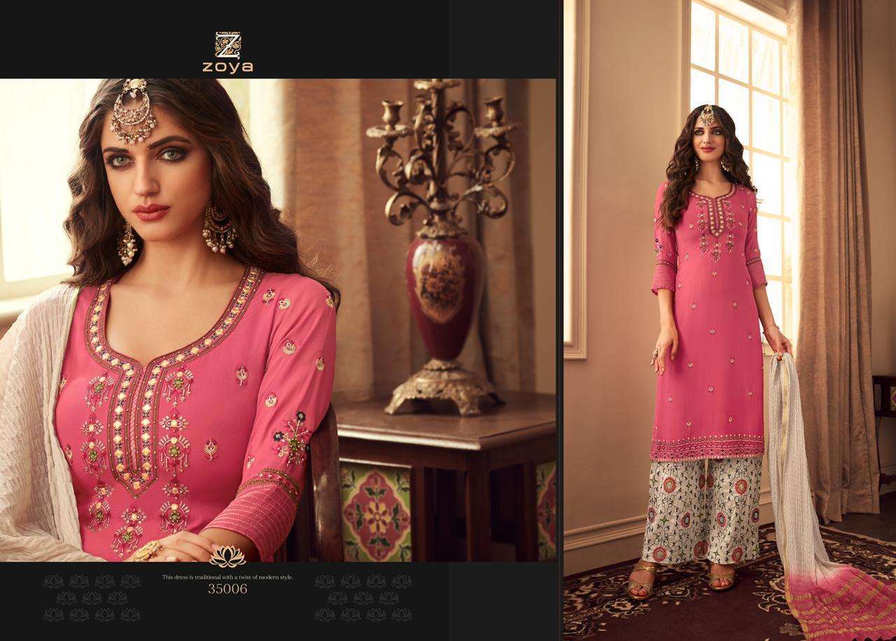 ELEGANCE NX BY ZOYA INDIAN TRADITIONAL WEAR COLLECTION BEAUTIFUL STYLISH FANCY COLORFUL PARTY WEAR & OCCASIONAL WEAR UPADA WITH EMBROIDERY DRESSES AT WHOLESALE PRICE
