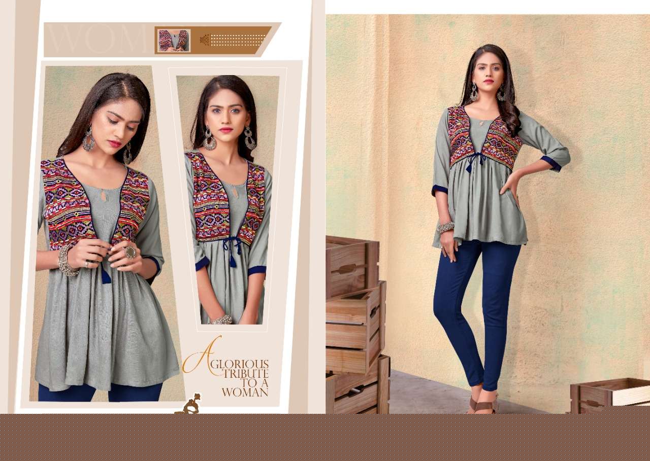 Nora Vol-1 By Vardan Designer 2041 To 2046 Series Beautiful Stylish Fancy Colorful Casual Wear & Ethnic Wear Heavy Rayon Tops At Wholesale Price