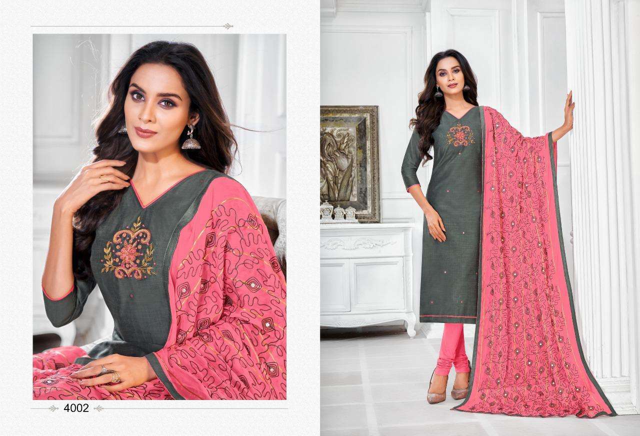 BALLON VOL-4 BY SHAGUN LIFESTYLE 4001 TO 4012 SERIES DESIGNER SUITS COLLECTION BEAUTIFUL STYLISH FANCY COLORFUL PARTY WEAR & OCCASIONAL WEAR JHARNA SILK PRINTED DRESSES AT WHOLESALE PRICE