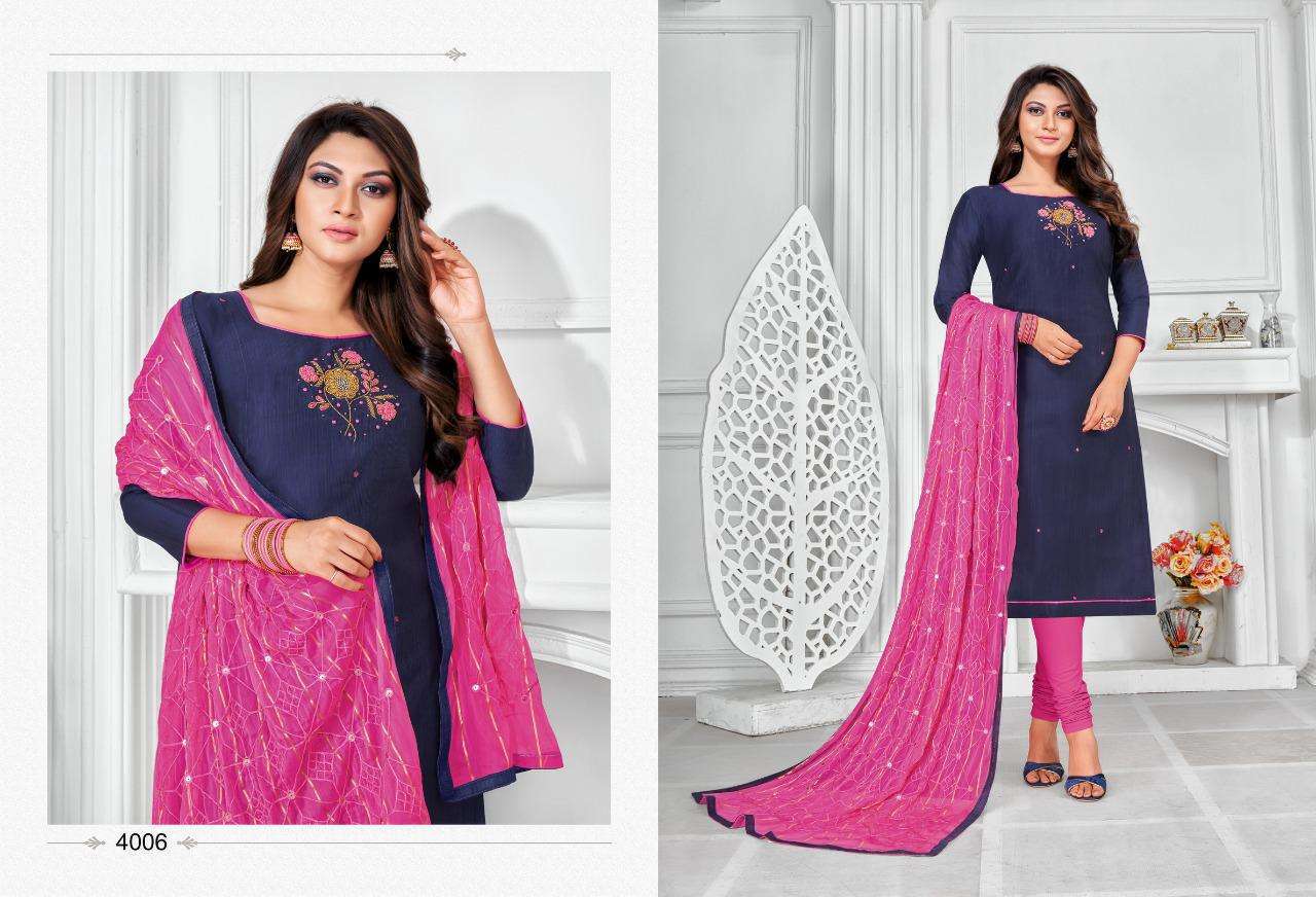 BALLON VOL-4 BY SHAGUN LIFESTYLE 4001 TO 4012 SERIES DESIGNER SUITS COLLECTION BEAUTIFUL STYLISH FANCY COLORFUL PARTY WEAR & OCCASIONAL WEAR JHARNA SILK PRINTED DRESSES AT WHOLESALE PRICE