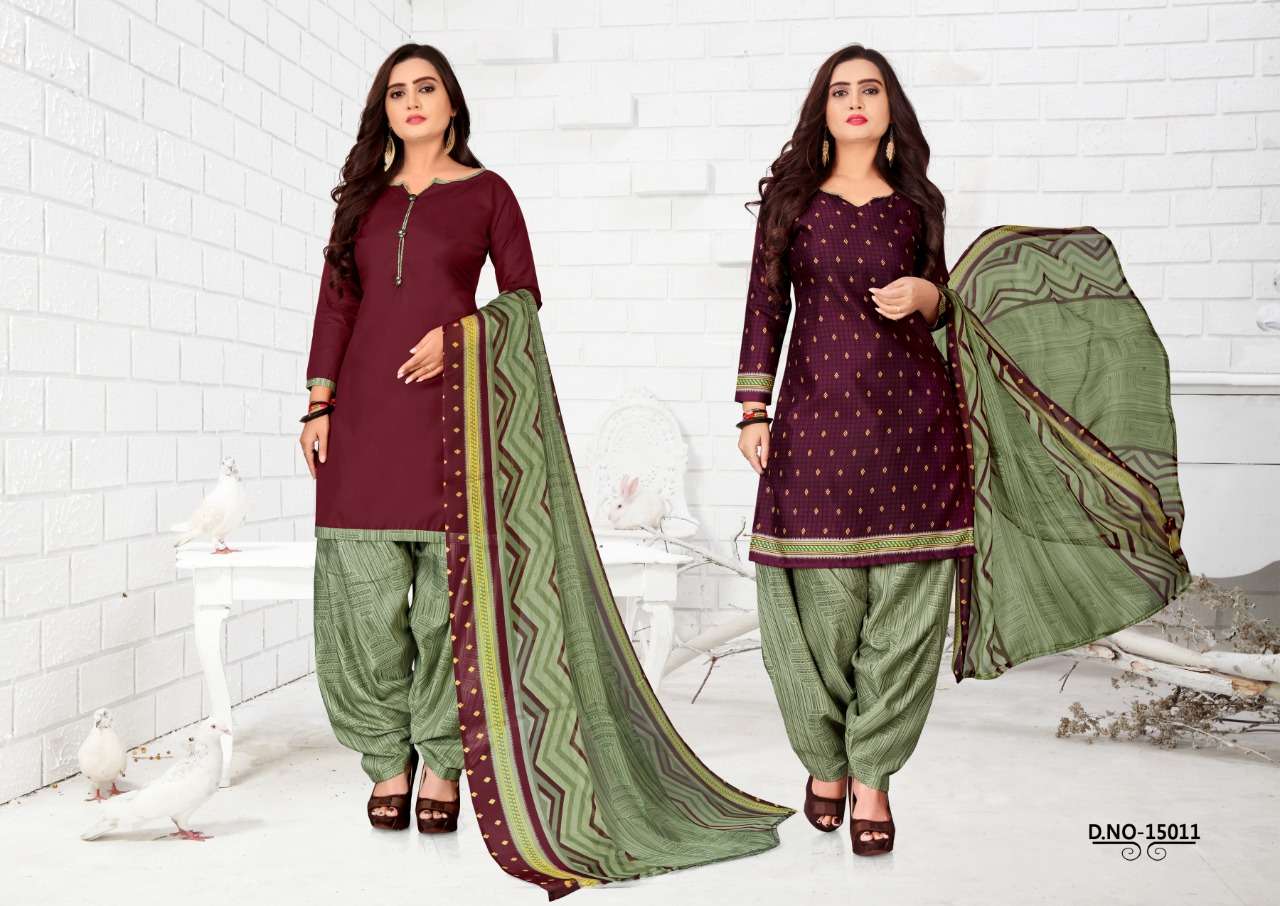 RINA TINA VOL-15 BY FASHID WHOLESALE 15001 TO 15012 SERIES DESIGNER SUITS BEAUTIFUL STYLISH FANCY COLORFUL PARTY WEAR & ETHNIC WEAR PURE COTTON PRINT DRESSES AT WHOLESALE PRICE