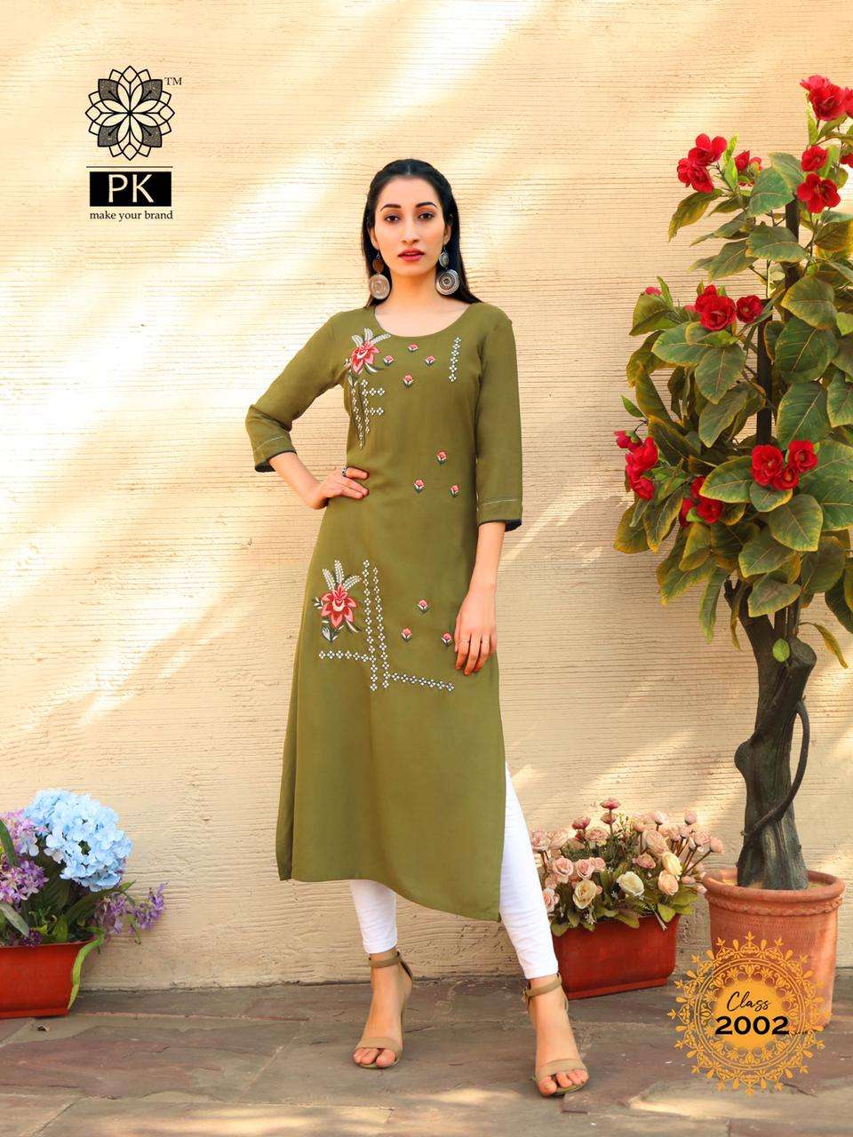 FASHION CLASS VOL-2 BY PK 2001 TO 2012 SERIES BEAUTIFUL COLORFUL STYLISH FANCY PARTY WEAR & ETHNIC WEAR & READY TO WEAR HEAVY RAYON EMBROIDERED KURTIS AT WHOLESALE PRICE