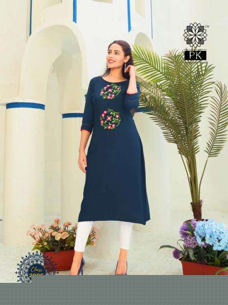 FASHION CLASS VOL-2 BY PK 2001 TO 2012 SERIES BEAUTIFUL COLORFUL STYLISH FANCY PARTY WEAR & ETHNIC WEAR & READY TO WEAR HEAVY RAYON EMBROIDERED KURTIS AT WHOLESALE PRICE