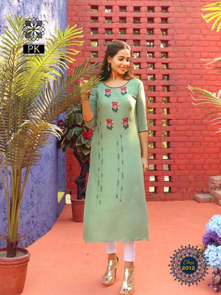 FASHION CLASS VOL-2 BY PK 2001 TO 2012 SERIES BEAUTIFUL COLORFUL STYLISH FANCY PARTY WEAR & ETHNIC WEAR & READY TO WEAR HEAVY RAYON EMBROIDERED KURTIS AT WHOLESALE PRICE