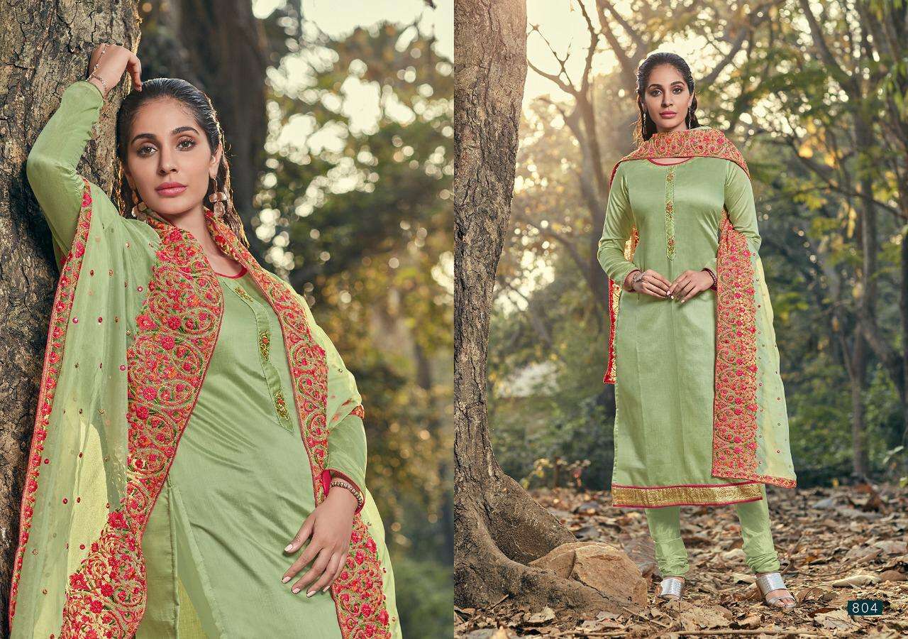 JASMIN BY KASMEERA 801 TO 806 SERIES BEAUTIFUL SUITS STYLISH FANCY COLORFUL CASUAL WEAR & ETHNIC WEAR SOFT COTTON WITH EMBROIDERY DRESSES AT WHOLESALE PRICE