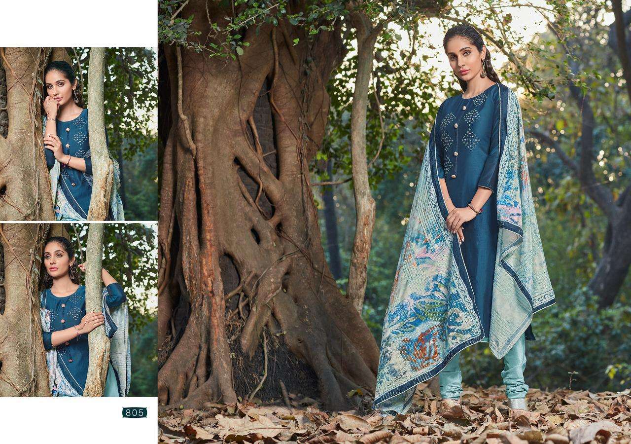 JASMIN BY KASMEERA 801 TO 806 SERIES BEAUTIFUL SUITS STYLISH FANCY COLORFUL CASUAL WEAR & ETHNIC WEAR SOFT COTTON WITH EMBROIDERY DRESSES AT WHOLESALE PRICE