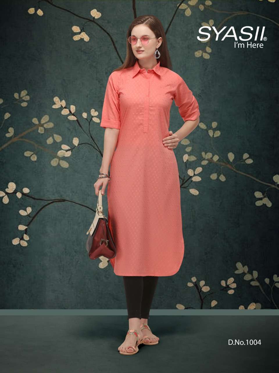 CLASSIC BY SYASII 1001 TO 1006 SERIES STYLISH FANCY BEAUTIFUL COLORFUL CASUAL WEAR & ETHNIC WEAR AURA COTTON KURTIS AT WHOLESALE PRICE