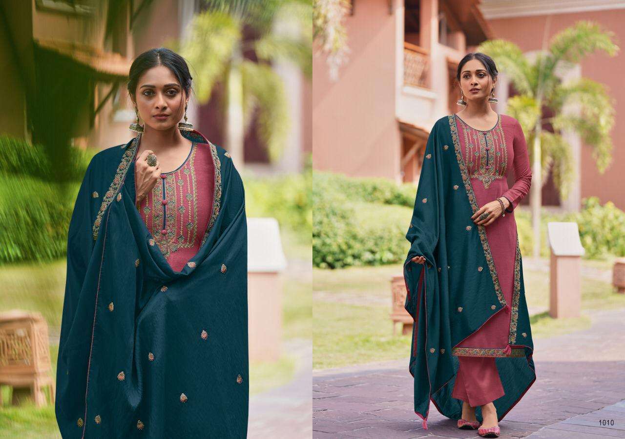 EKAAYA BY KASMEERA 1008 TO 1015 SERIES BEAUTIFUL SUITS COLORFUL STYLISH FANCY CASUAL WEAR & ETHNIC WEAR PURE SILK EMBROIDERED DRESSES AT WHOLESALE PRICE