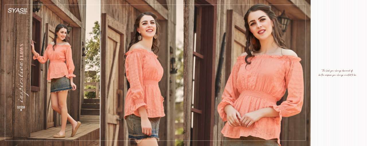 SUMMER BEAUTY BY SYASII 001 TO 018 SERIES DESIGNER STYLISH FANCY COLORFUL BEAUTIFUL PARTY WEAR & ETHNIC WEAR COLLECTION VISCOSE LYCRA TOPS AT WHOLESALE PRICE