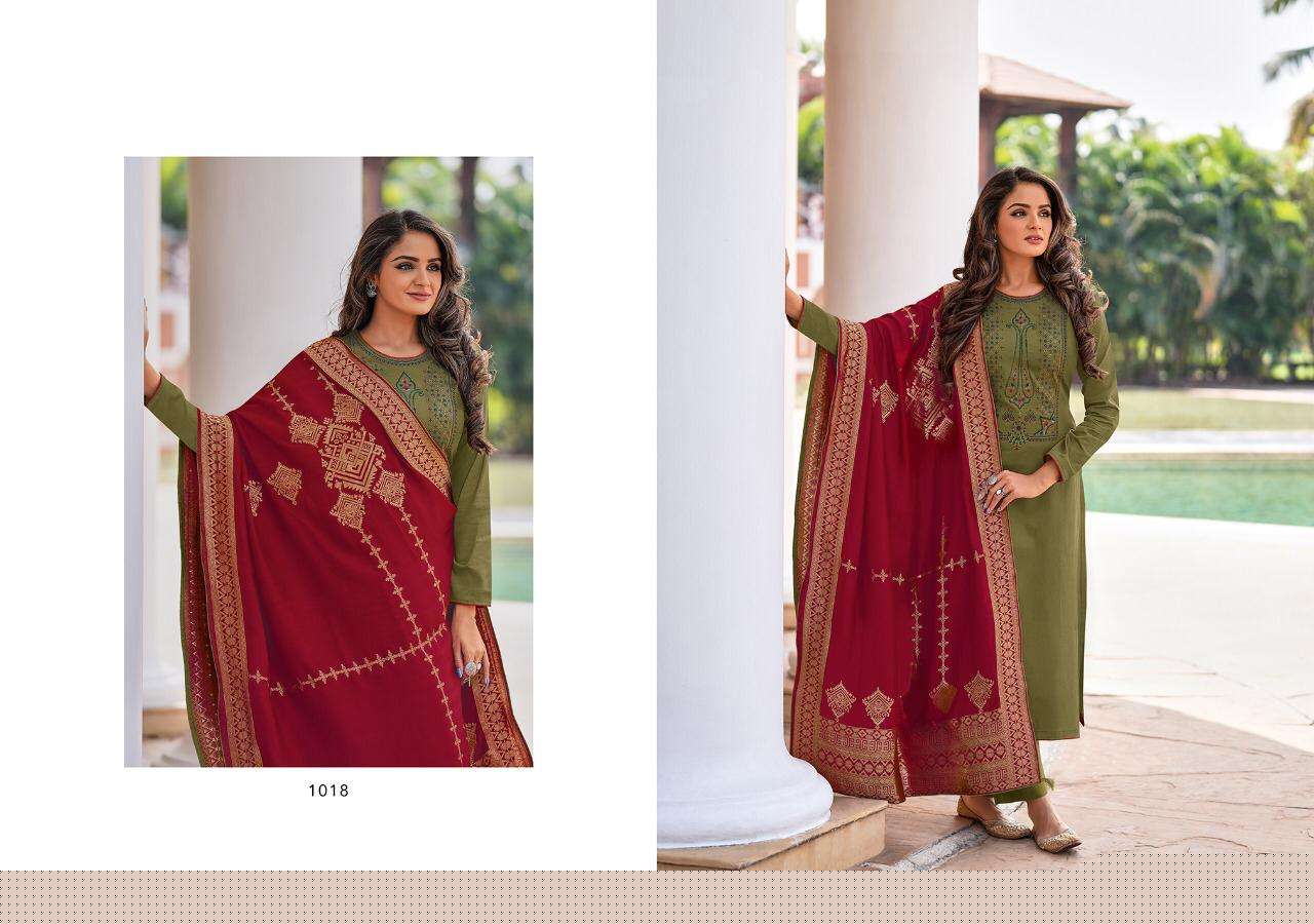 RANGEEN VOL-2 BY KASMEERA 1017 TO 1024 SERIES BEAUTIFUL SUITS STYLISH FANCY COLORFUL PARTY WEAR & ETHNIC WEAR CHINNON/PARAMPARA SILK WITH WORK DRESSES AT WHOLESALE PRICE
