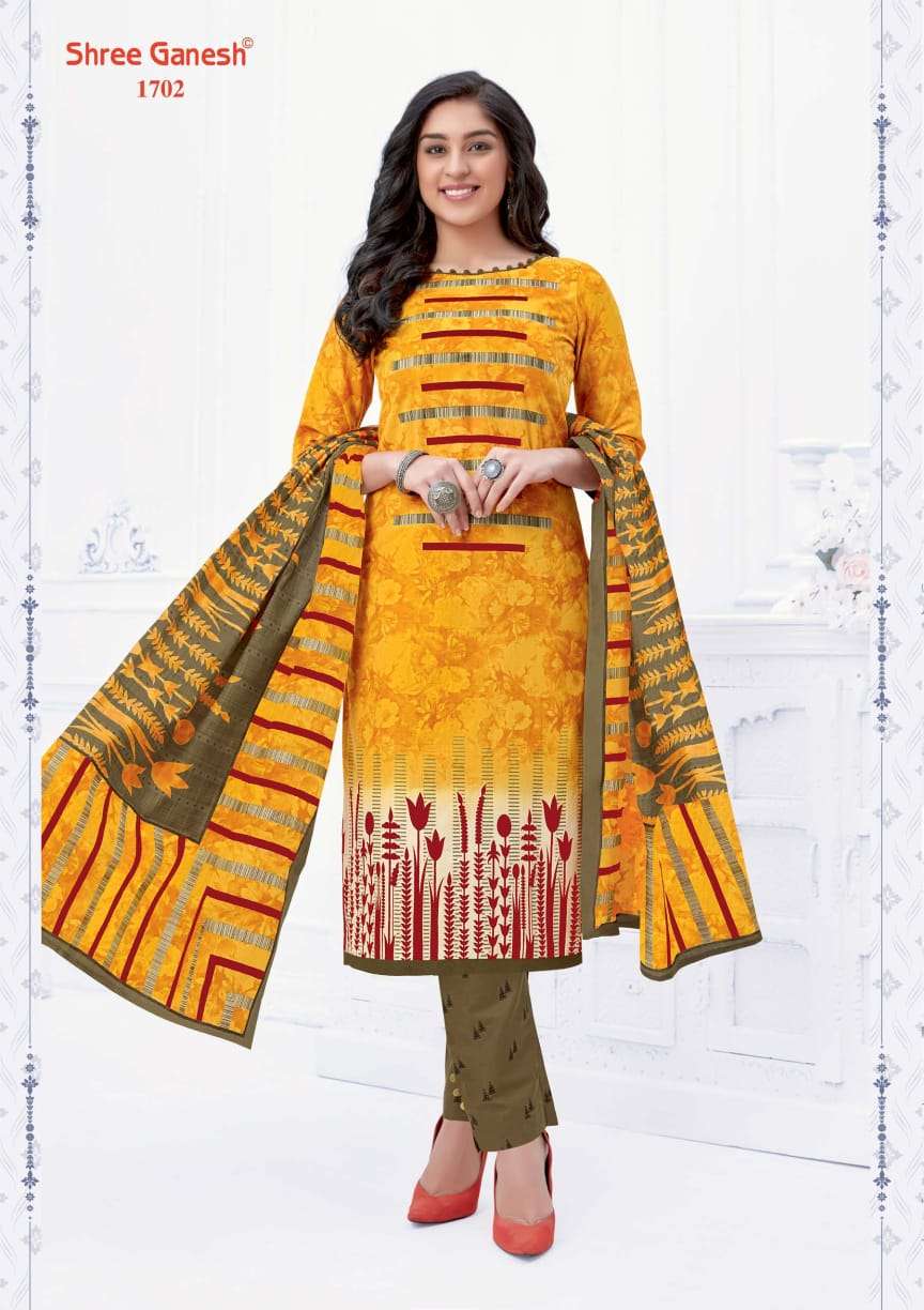 SAMAIYRA VOL-7 BY SHREE GANESH 1701 TO 1727 SERIES DESIGNER BEAUTIFUL COLORFUL STYLISH FANCY CASUAL WEAR & ETHNIC WEAR & READY TO WEAR PURE COTTON PRINT DRESSES AT WHOLESALE PRICE