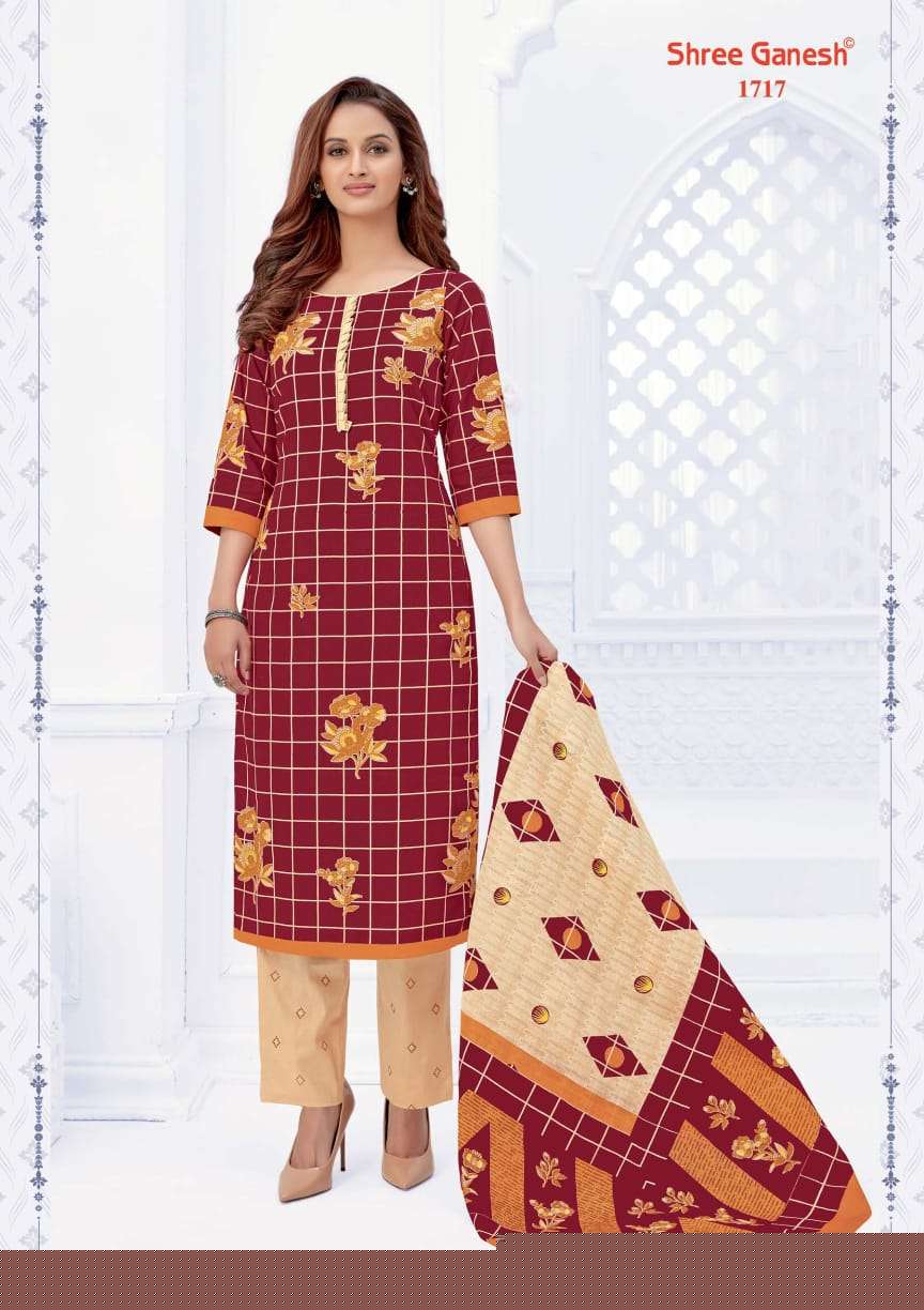 SAMAIYRA VOL-7 BY SHREE GANESH 1701 TO 1727 SERIES DESIGNER BEAUTIFUL COLORFUL STYLISH FANCY CASUAL WEAR & ETHNIC WEAR & READY TO WEAR PURE COTTON PRINT DRESSES AT WHOLESALE PRICE