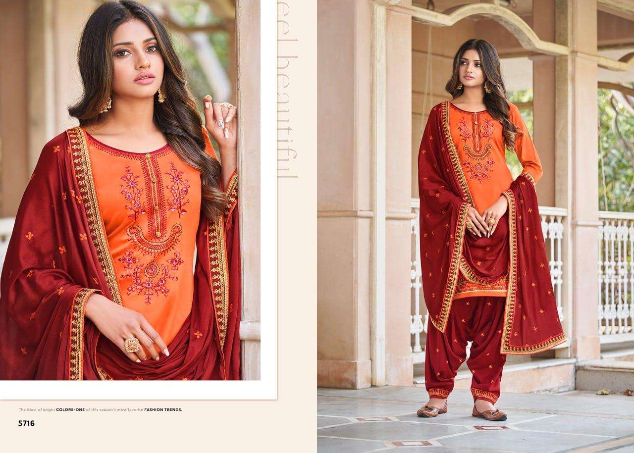 PATIALA HOUSE VOL-83 BY KESSI FABRICS 5711 TO 5718 SERIES BEAUTIFUL SUITS COLORFUL STYLISH FANCY CASUAL WEAR & ETHNIC WEAR JAM SILK WORK DRESSES AT WHOLESALE PRICE