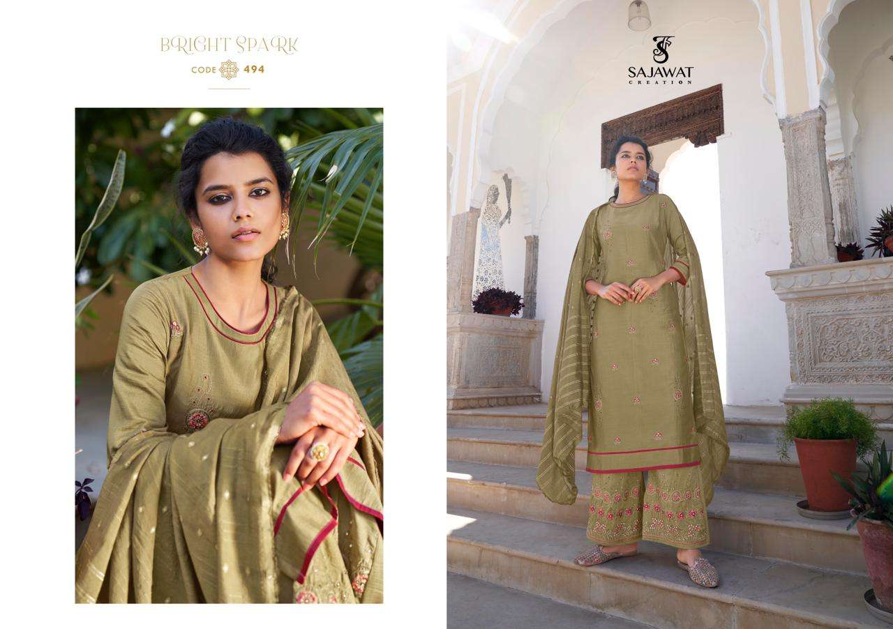 ROOHI VOL-2 BY SAJAWAT CREATION 491 TO 496 SERIES BEAUTIFUL SUITS COLORFUL STYLISH FANCY CASUAL WEAR & ETHNIC WEAR PURE MODAL VISCOSE WITH WORK DRESSES AT WHOLESALE PRICE