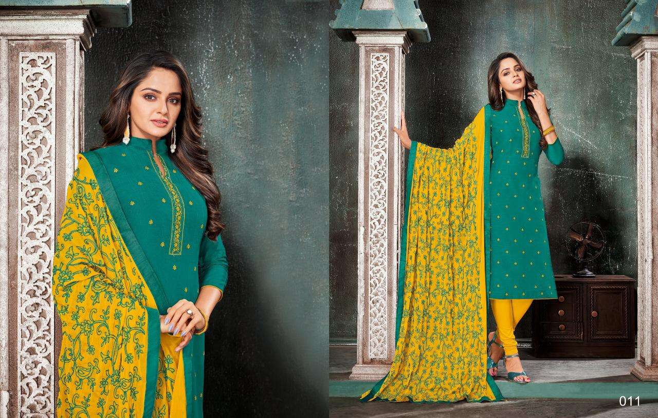 NUSHRAT BY KASMEERA 009 TO 020 SERIES BEAUTIFUL SUITS COLORFUL STYLISH FANCY CASUAL WEAR & ETHNIC WEAR JHARNA SILK WITH EMBROIDERY DRESSES AT WHOLESALE PRICE