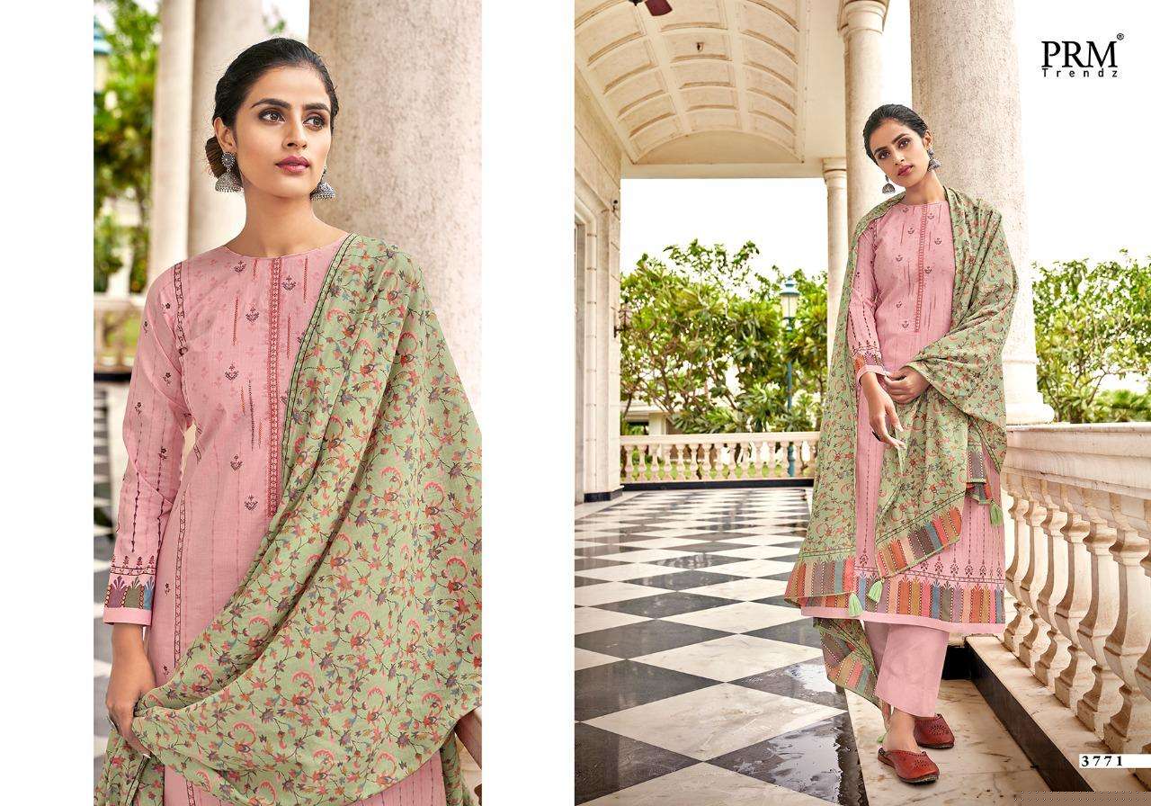 KANI WEAR VOL-3 BY PRM TRENDZ 3771 TO 3780 SERIES BEAUTIFUL SUITS COLORFUL STYLISH FANCY CASUAL WEAR & ETHNIC WEAR PURE LAWN COTTON DIGITAL PRINT WITH WORK DRESSES AT WHOLESALE PRICE