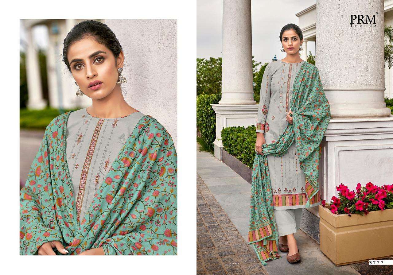 KANI WEAR VOL-3 BY PRM TRENDZ 3771 TO 3780 SERIES BEAUTIFUL SUITS COLORFUL STYLISH FANCY CASUAL WEAR & ETHNIC WEAR PURE LAWN COTTON DIGITAL PRINT WITH WORK DRESSES AT WHOLESALE PRICE