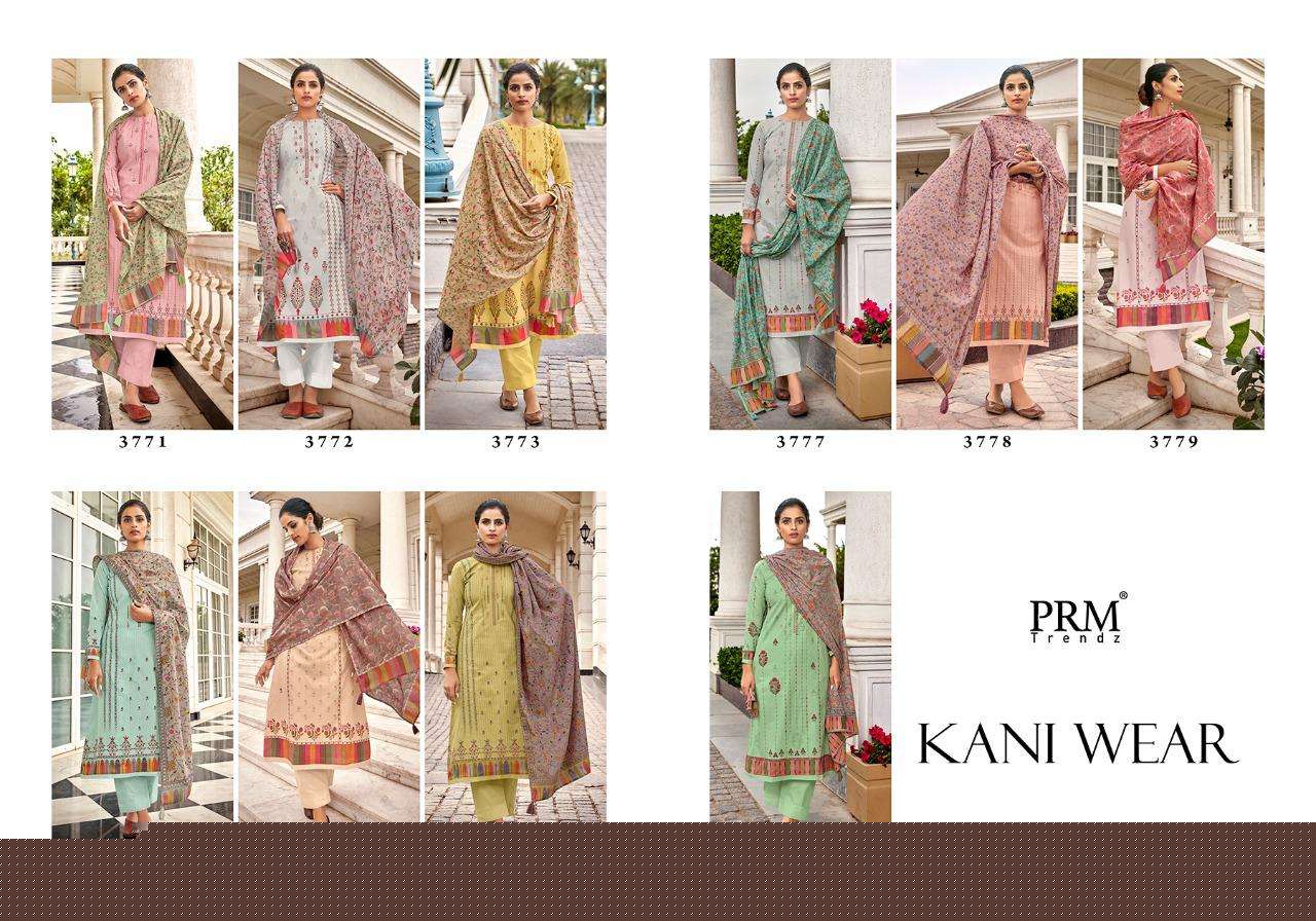 KANI WEAR VOL-3 BY PRM TRENDZ 3771 TO 3780 SERIES BEAUTIFUL SUITS COLORFUL STYLISH FANCY CASUAL WEAR & ETHNIC WEAR PURE LAWN COTTON DIGITAL PRINT WITH WORK DRESSES AT WHOLESALE PRICE