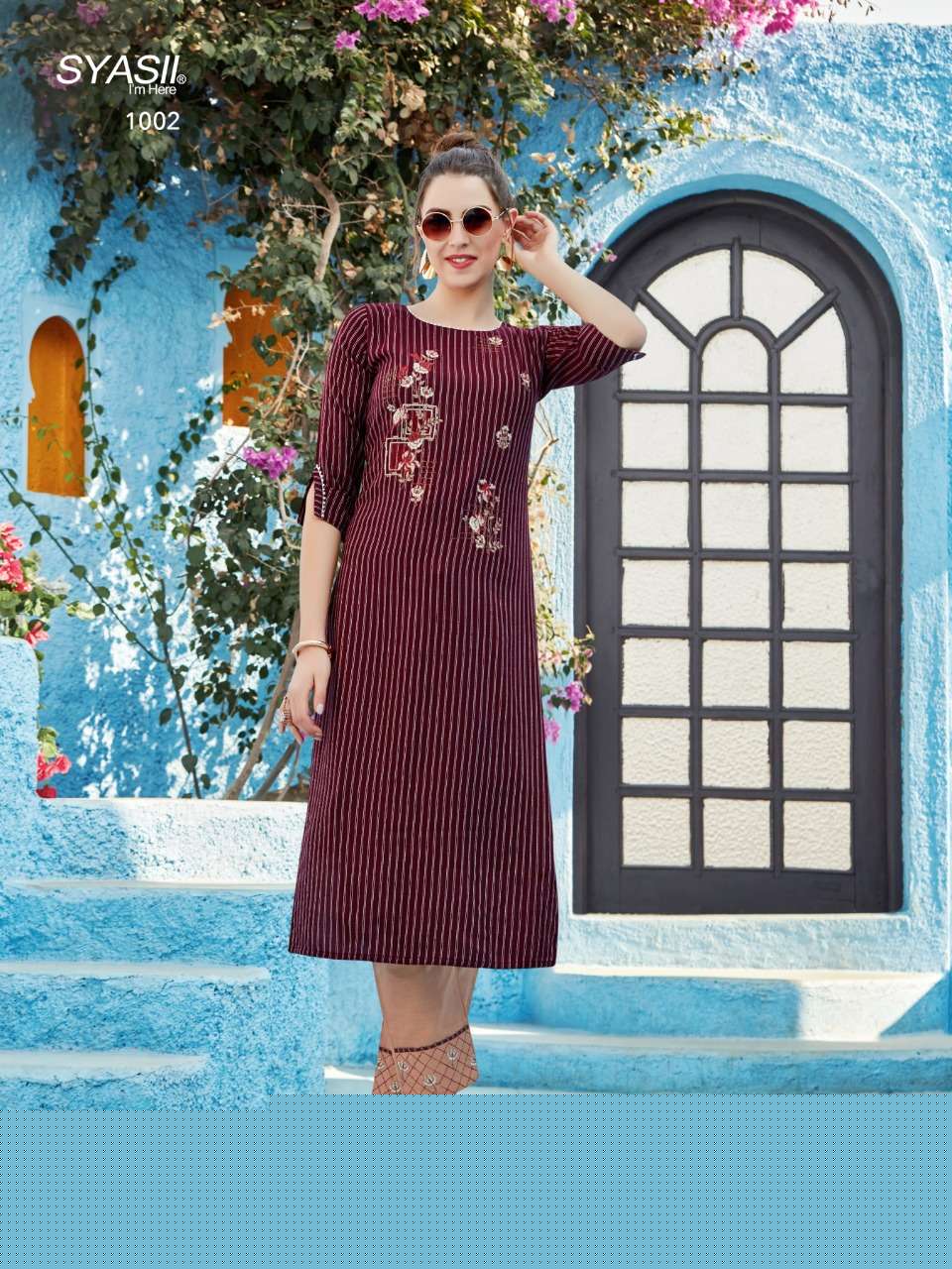 FASHION GLAMOUR BY SYASII 1001 TO 1006 SERIES DESIGNER STYLISH FANCY COLORFUL BEAUTIFUL PARTY WEAR & ETHNIC WEAR COLLECTION VISCOSE RAYON EMBROIDERY KURTIS AT WHOLESALE PRICE