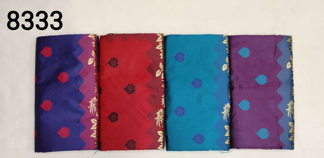 AADHYA-8333 BY SITKA 8333-A TO 8333-D SERIES INDIAN TRADITIONAL WEAR COLLECTION BEAUTIFUL STYLISH FANCY COLORFUL PARTY WEAR & OCCASIONAL WEAR HANDLOOM COTTON SILK SAREES AT WHOLESALE PRICE