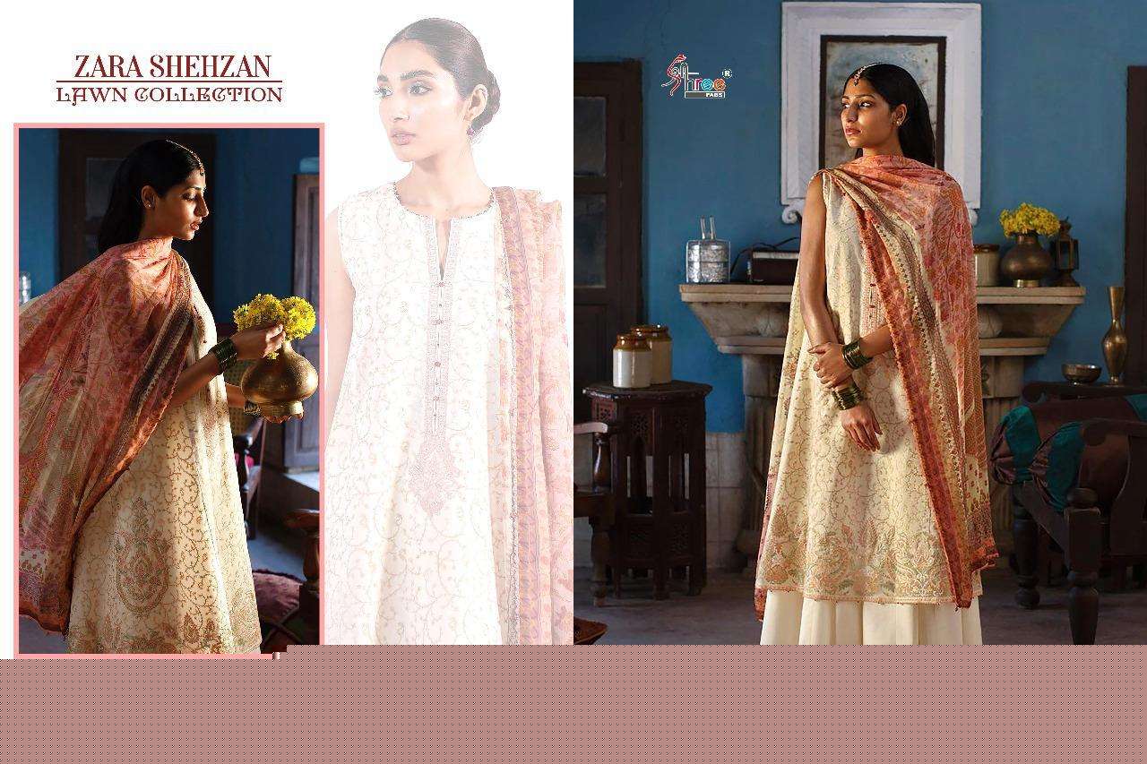 ZARA SHAHJAHAN LAWN COLLECTION BY SHREE FABS 1727 TO 1731 SERIES BEAUTIFUL PAKISTANI SUITS STYLISH COLORFUL FANCY CASUAL WEAR & ETHNIC WEAR CAMBRIC COTTON WITH EMBROIDERY DRESSES AT WHOLESALE PRICE