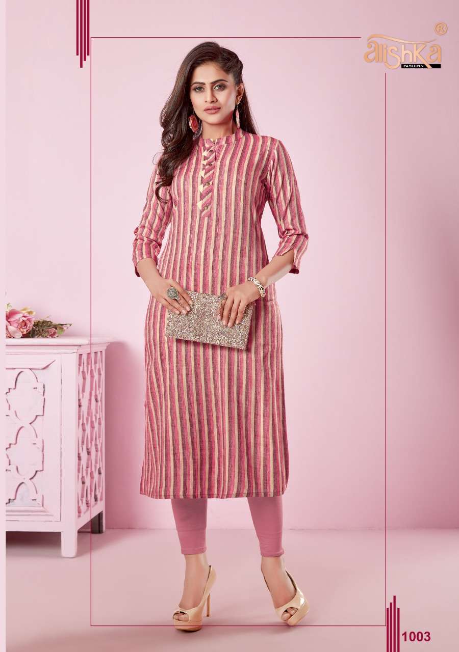 GRACE BY ALISHKA FASHION 1001 TO 1004 SERIES DESIGNER STYLISH FANCY COLORFUL BEAUTIFUL PARTY WEAR & ETHNIC WEAR COLLECTION RAYON FOIL PRINT KURTIS AT WHOLESALE PRICE