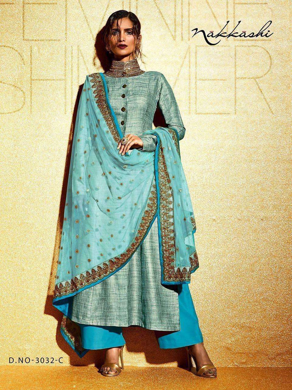 NAKKASHI 3032 COLOURS BY NAKKASHI BEAUTIFUL SUITS COLORFUL STYLISH FANCY CASUAL WEAR & ETHNIC WEAR FANCY DRESSES AT WHOLESALE PRICE