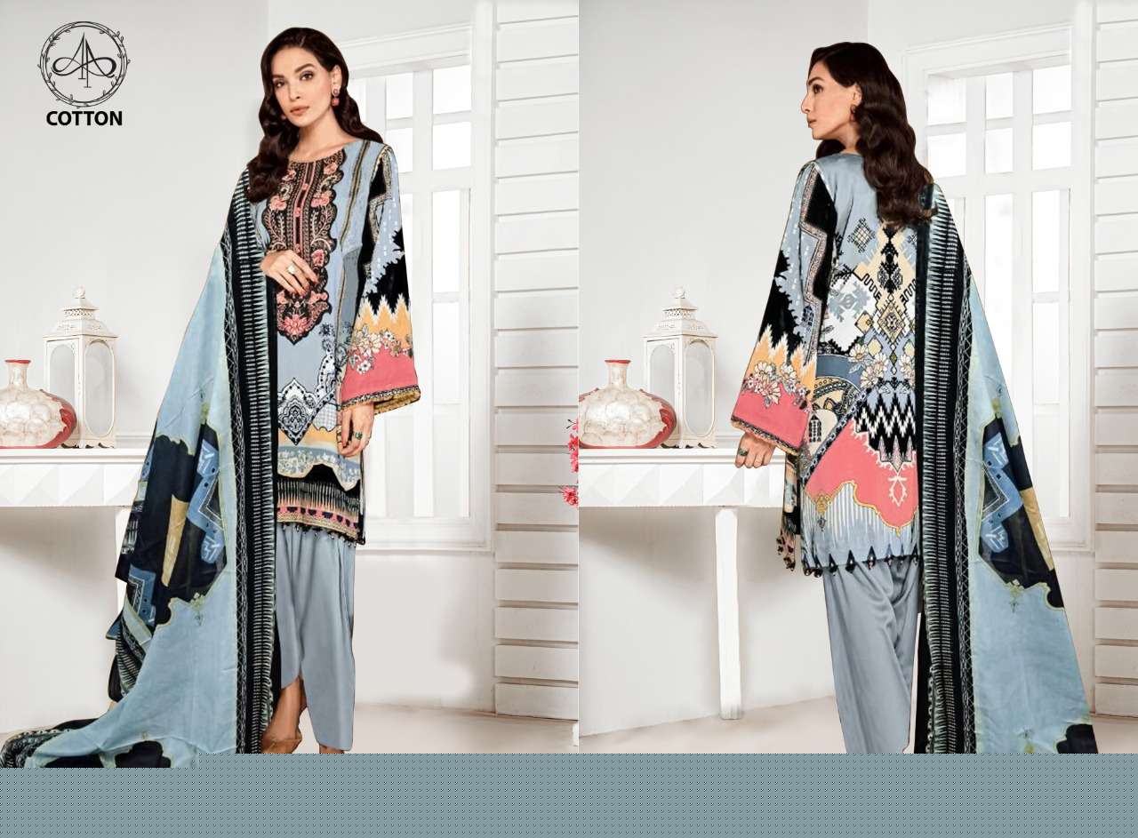AFIFAA BY AP COTTON 1001 TO 1010 SERIES BEAUTIFUL SUITS COLORFUL STYLISH FANCY CASUAL WEAR & ETHNIC WEAR PURE COTTON PRINT DRESSES AT WHOLESALE PRICE