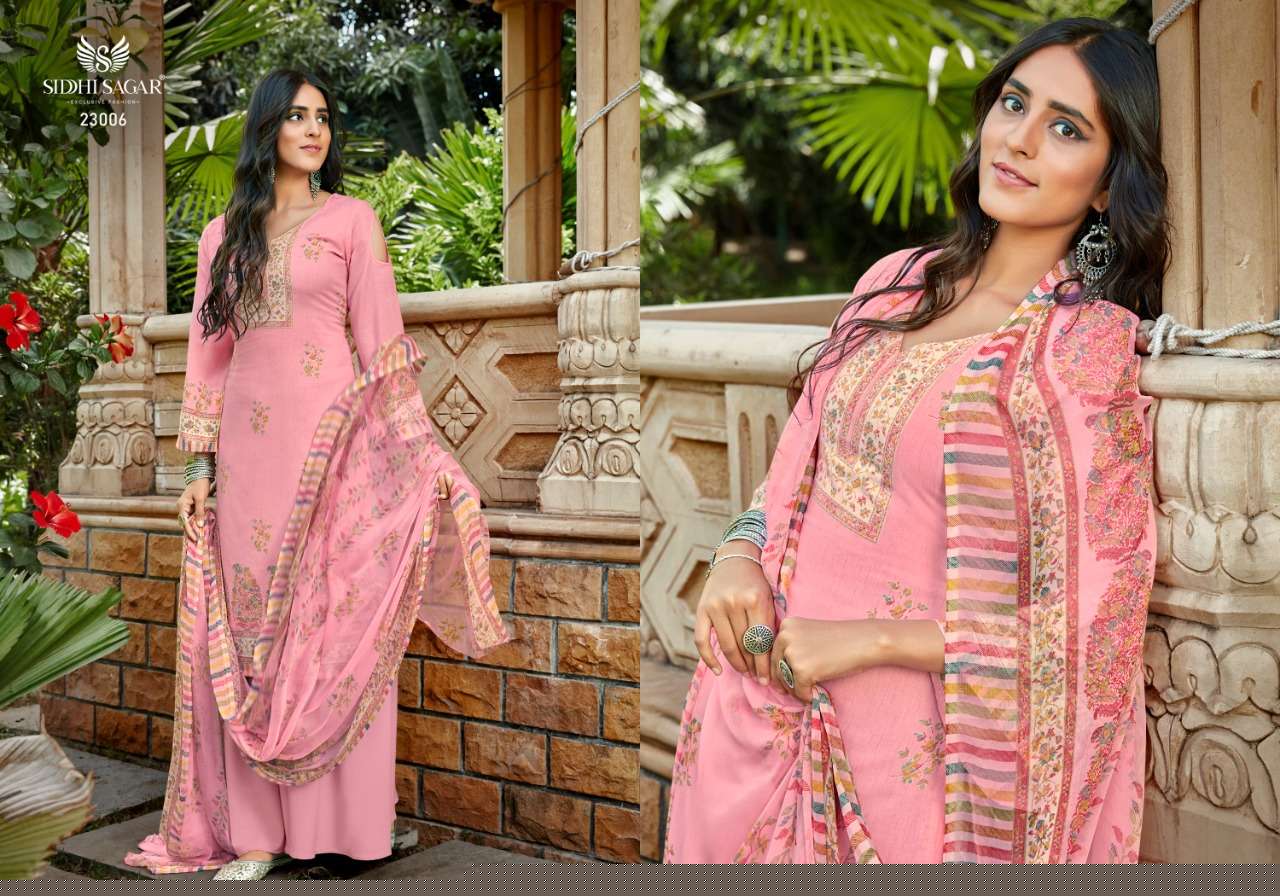 RAJKANYA BY SIDDHI SAGAR 23001 TO 23008 SERIES BEAUTIFUL SUITS COLORFUL STYLISH FANCY CASUAL WEAR & ETHNIC WEAR PURE LAWN COTTON PRINT DRESSES AT WHOLESALE PRICE